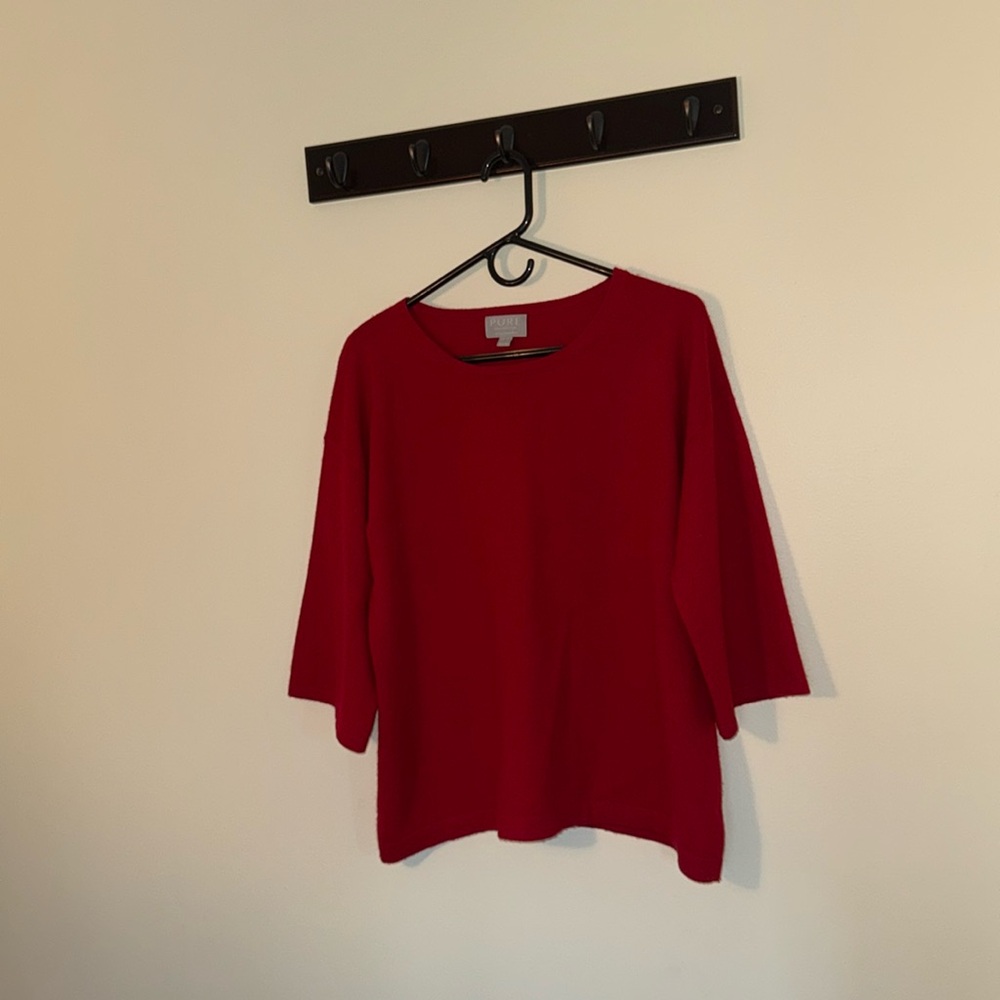PURE: collection 100% cashmere red sweater size US 12